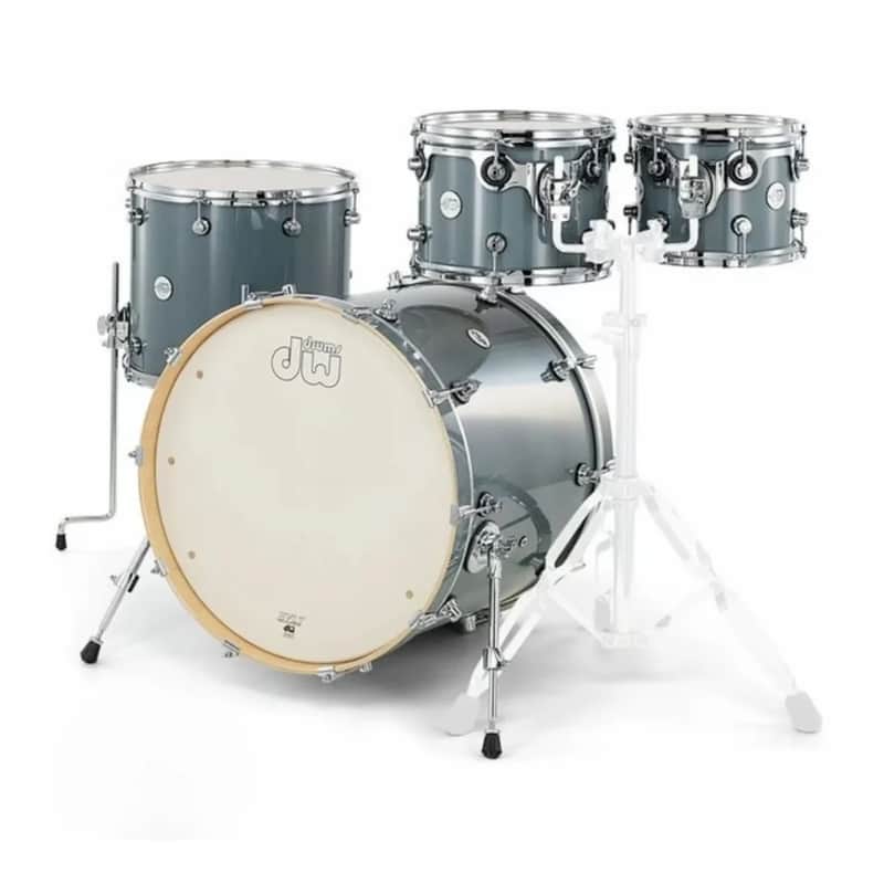 DW Design Drum Kit 22-10-12-16in - Steel Grey image 1