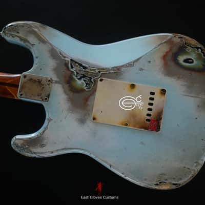 Fender Stratocaster Sonic Blue Heavy Aged Relic by East Gloves Customs image 12