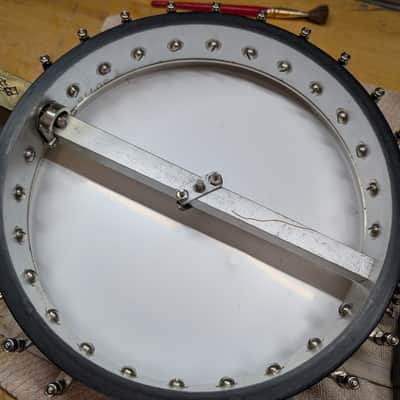 1930s Bacon Banjo Company B&D Tenor Banjo Unsure Of Model Custom Headstock Inlay Plays Excellent image 8