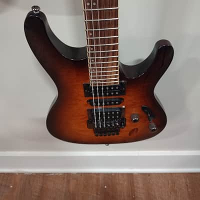 Ibanez S670QM Electric Guitar - Dragon Eye Burst image 3