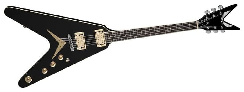 Dean V Chicago Flame  Classic Black image 1