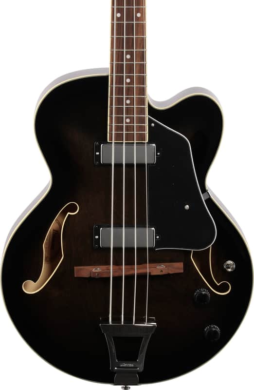 Ibanez AFB200 Artcore 4-String Semi-Hollow Bass Guitar, Walnut Fingerboard, Transparent Black Sunburst image 1