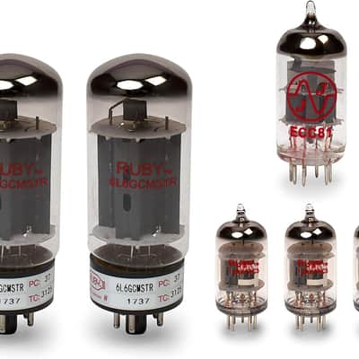 Bandmaster Tube Set with Matched Power Tubes, Ruby and JJ Brand Tubes, Compatible with Fender image 1