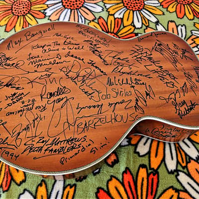 Robert Johnson Tribute Guitar - Delta Blues Parlor Guitar Autographed by BB King, Robert Cray, Buddy Guy, Jeff Healey image 9
