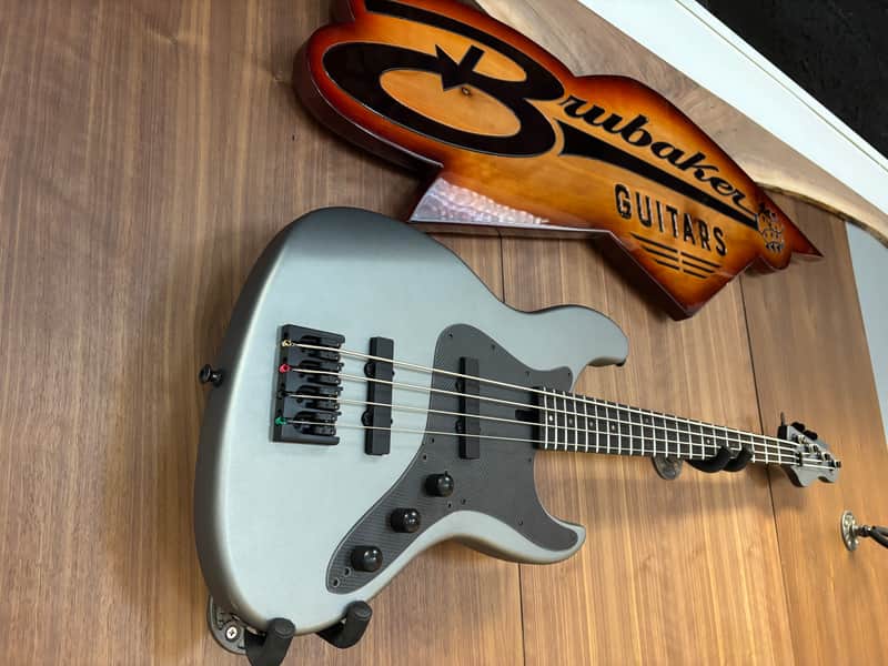 Brubaker JXB USA 4 Performance Series bass with BOB technology 2025 - Silver Steel image 1
