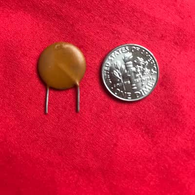 Circle D .05 uF 50V Capacitor Ceramic Disc .05Z Z5U type that was utilized in 1970s Stratocasters image 3