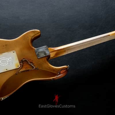 Fender Stratocaster 60th Anniversary Rusty Gold Heavy Aged Relic by East Gloves Customs image 14