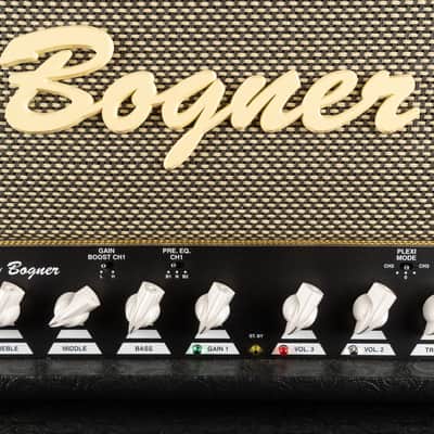 2007 Bogner Ecstasy 101B Top with Bogner Custom Shop 412ST Cab - Black Triskele with Sal N Pepper Front | USA Boutique 3-Channel 100/50-Watt EL34 Tube Guitar Half Stack Amp Head Box with Class A/AB Switch image 5