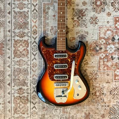 Kingston / Kawai / Teisco  “Hound Dog Taylor” style 3 pickup 1960’s - Sunburst image 1