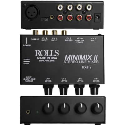 Rolls MX51s Mini Mix 2 Four Channel RCA Mixer image 2