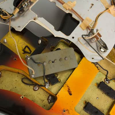 Fender Jazzmaster Solid Body Electric Guitar (1966), ser. #153808, original black tolex hard shell case. image 16