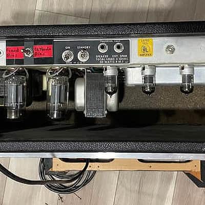 1974 Fender Bassman 50 2-Channel 50-Watt Guitar Amp Head 1972 - 1976 - Silverface image 5