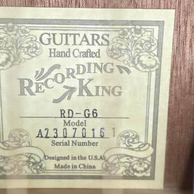 Recording King RD-G6 BARETOP GUITARS REVOICED B-stock REDUCED PRICE with Hardshell Case image 11
