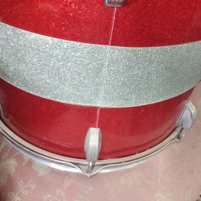 Ludwig 12x15 Parade Snare 1960s - Red Silver Bild 4