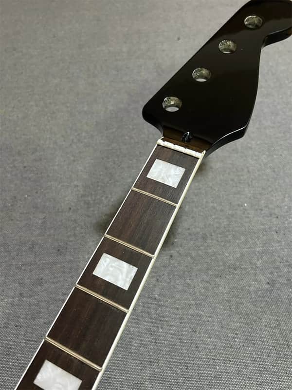 Gloss Black Maple Bass Neck 20 Fret 4 string 34inch Rosewood block inlay nut 42mm image 1