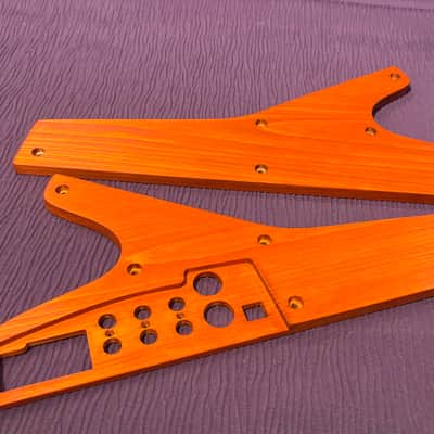 Moog Sub Phatty & Little Phatty or Stage2 replacement Sidepanels.dark orange　organic oil finish followed by a coating of beeswax. image 7