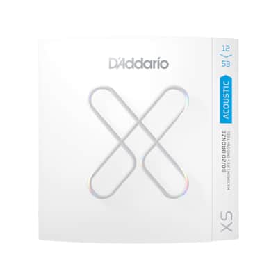 D'Addario XS Coated Acoustic Phosphor Bronze Light 12-53 image 1