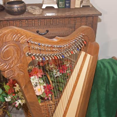 Roosebeck 22-String Walnut Parisian Harp w/ Chelby Levers w/ Play Book & Tuner image 4