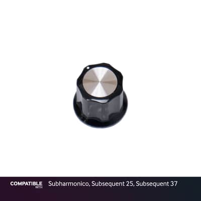Moog Silver-Face Knob with Dot for Subharmonico, Subsequent 25, Subsequent 37