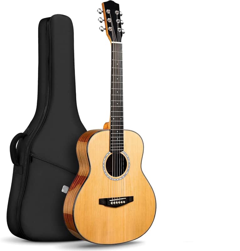 3/4 Acoustic Guitar Kit, 36 Inch Acustica Guitarra Dreadnought Bundle for Beginner Adult Youth Travel With Steel String Spruce Wood Gig Bag Tuner Pickguard, Right Hand image 1