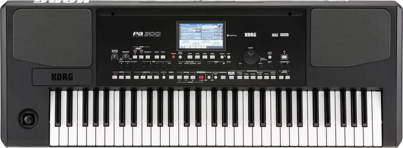 Korg PA300 61-Key Professional Arranger Keyboard, Black image 1