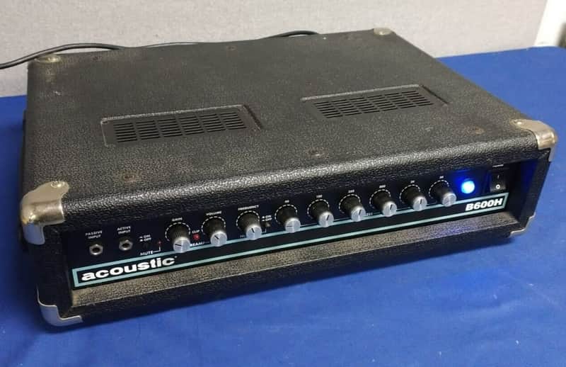 Acoustic B600H 600W Bass Amp Head Speakon and 1/4" Speaker Outputs Tested Good image 1