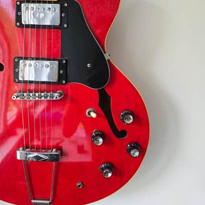 Luxor ES-335 Style Hollowbody – MIJ Lawsuit Era – Cherry Red – Professional Setup image 15
