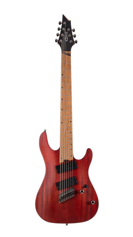 Cort KX Series Multi Scale 7 String Electric Guitar - Open Pore Mahogany image 1