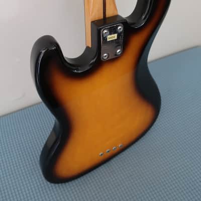 Vintage 1970s Hondo Deluxe Series 840 Top Of The Line Series Jazz Bass Big MIK Korea Sunburst Retro Relic Hi Quality Big Chunky U Neck 10 Pound Bass! Teisco Cort image 12