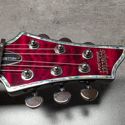 SCHECTER C-1 Hellraiser-S FR LH Left Hand SUSTANIAC SYSTEM! EMG 81 Floyd Rose AAA Quilt Top 24 Fret Super Strat Pro Lefty C1 Guitar image 5