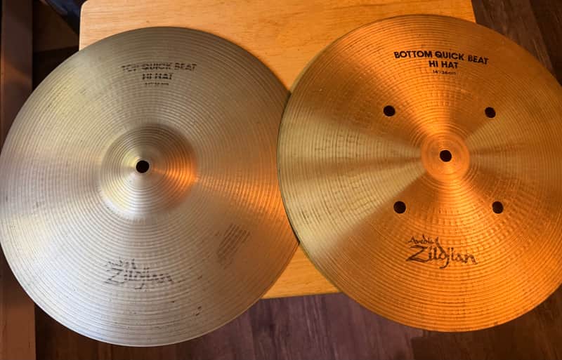 Zildjian 14" A Series Quick Beat Hi-Hat Cymbals (Pair) 1982 - 2012 - Traditional image 1