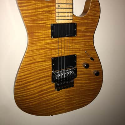 Schecter USA Custom Shop. 2013 Amber Burst Flame Top image 2