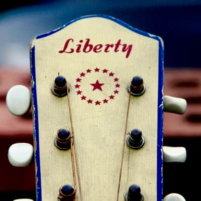 Liberty/Kay/Harmony Archtop 40's/50's Red/Blue and Buttercream Patriotic Gem! image 9