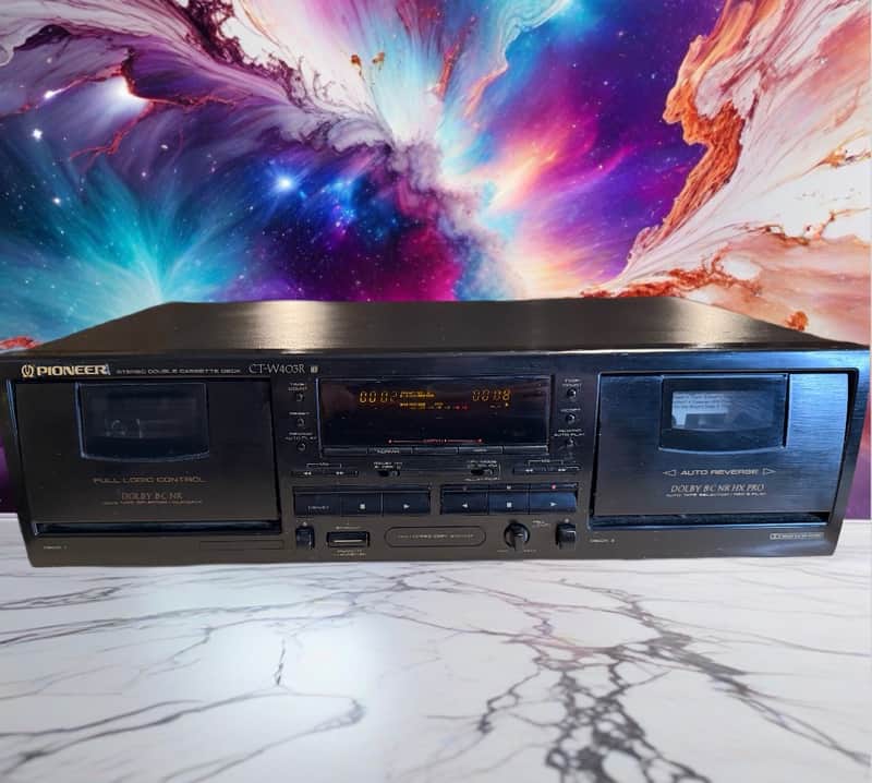 Pioneer CT-W403R Double Cassette Tape Deck Player Recorder Auto Reverse Tested🔥