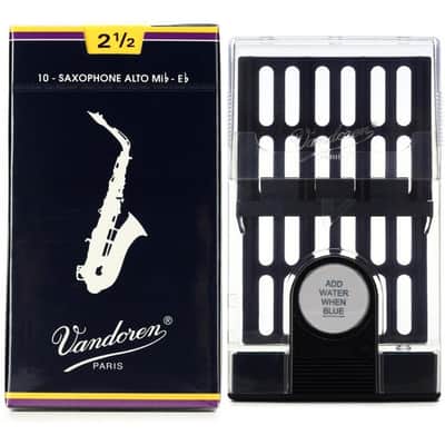 Vandoren SR2125 - Traditional Alto Saxophone Reeds with Reed Case - 2.5 (10-pack) image 2