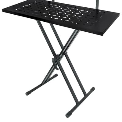 Rockville RKS42X 2-Tier X-Stand Keyboard or DJ Stand with Shelf to Turn Into Table image 1