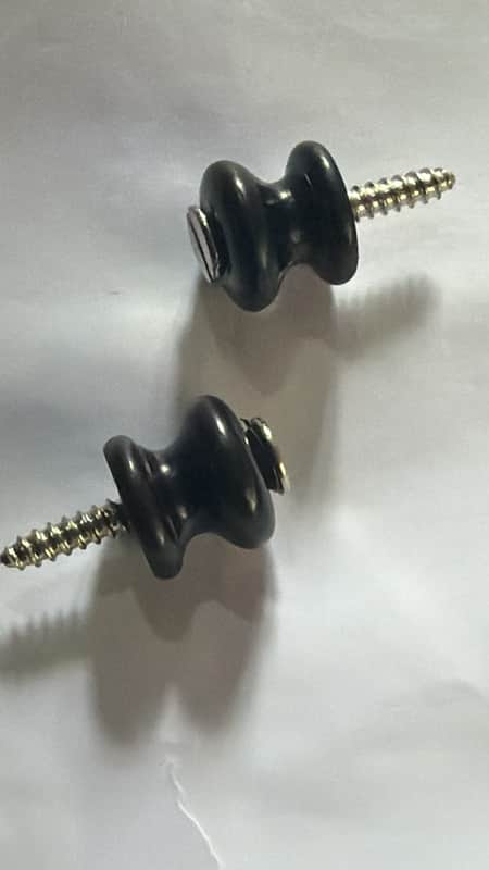 Acoustic Guitar Strap Button End Pin Black- 6 pcs image 1