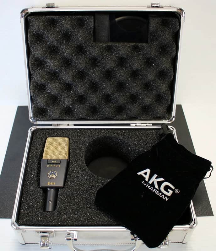 AKG C414 XLII Large Diaphragm Multipattern Condenser Microphone 2010s - Black image 1