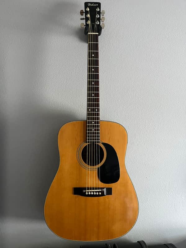 Hohner Dreadnought Acoustic Guitar 1970s - Natural image 1