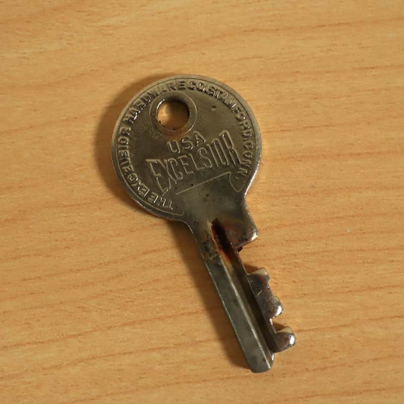 Vintage Excelsior Key # 151 Fits many Fender & Gibson Guitar Cases - Saddle Bags image 1