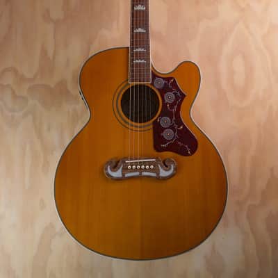 Epiphone J-200 Studio EC Electro-Acoustic Guitar in Natural, Gig Bag included image 3