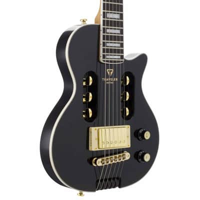 Traveler Guitar EG-1 Custom Black Travel Electric Guitar & Case image 4