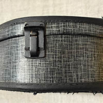 Vintage 1960’s Silver Black Faux Tweed Offset Guitar Case Harmony Silvertone Kay Supro Airline image 6