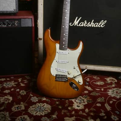 Upgraded Fender Stratocaster American Performer, USA 2020 - Transparent Brown Burst image 1