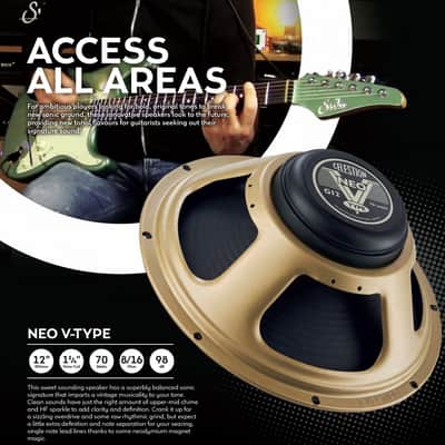Celestion NEO V-TYPE 12" 16ohm 70W Neodymium Magnet Guitar Speaker 98dB 75Hz image 1