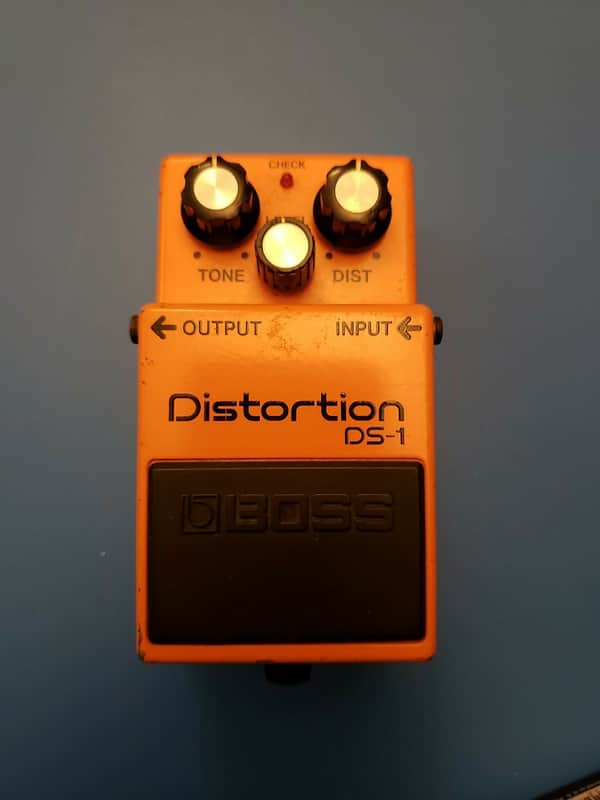RARE Boss DS-1 Distortion TRANSITIONAL Period MIT/MIJ Black Label 1980s image 1