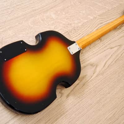 1965 Vox Model V-232 Solid Body Electric Violin Bass Guitar 100% Stock w/ohc image 14