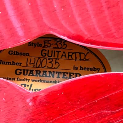 Gibson ES-335 1964 Murphy Lab Bigsby (stop tail included) - Cherry Red image 10