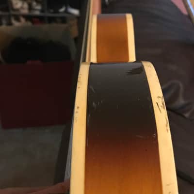 Vintage Ventura  Semi-hollow body bass guitar 335 copy 60’s-70’s Sunburst image 20