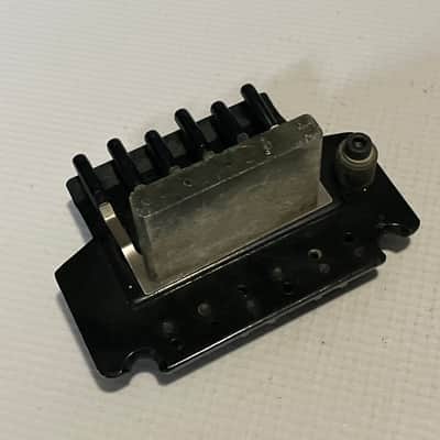1990's Jackson Dinky Guitars JT-580LP Takeuchi Black Licensed Floyd Rose Tremolo Guitar Bridge image 11